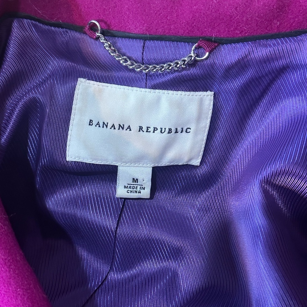 Women's Banana Republic Double-Breasted Deep Purple Jacket Size M 👑 - Picture 2 of 7